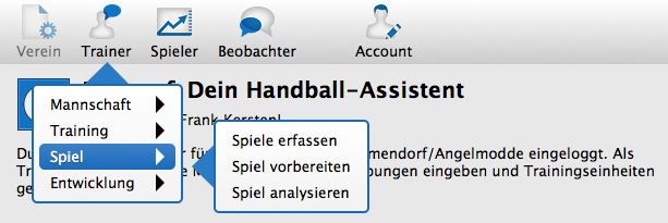 Torwurf: Trainer - Spiel
